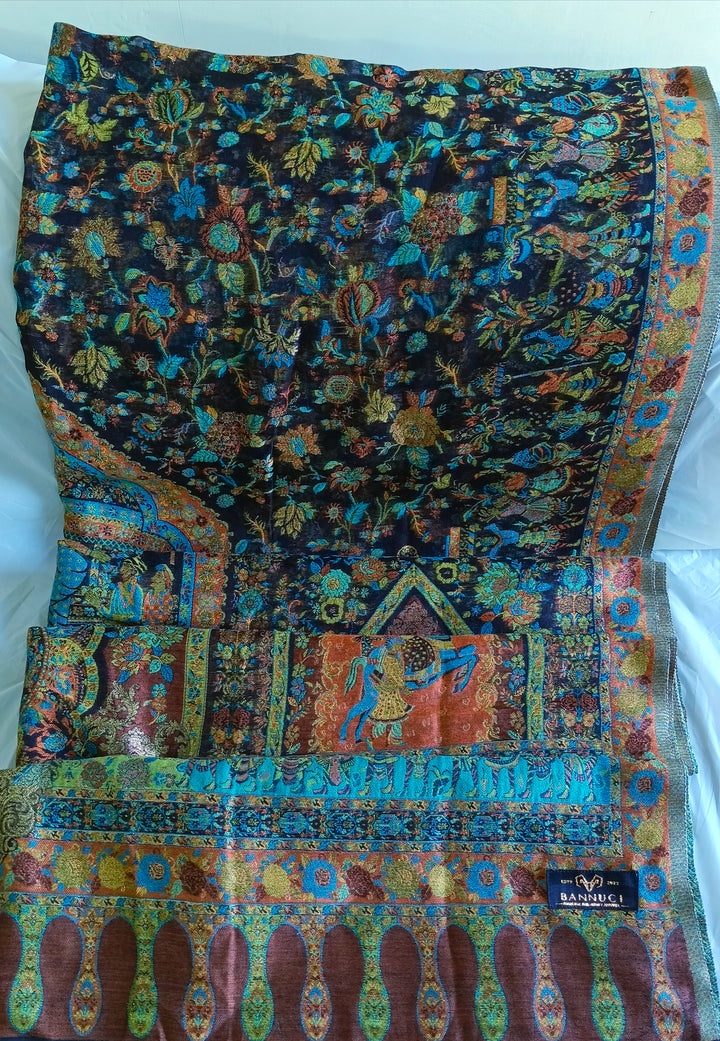 Premium Quality Light Weight Multi Color kani Silk   Shawl