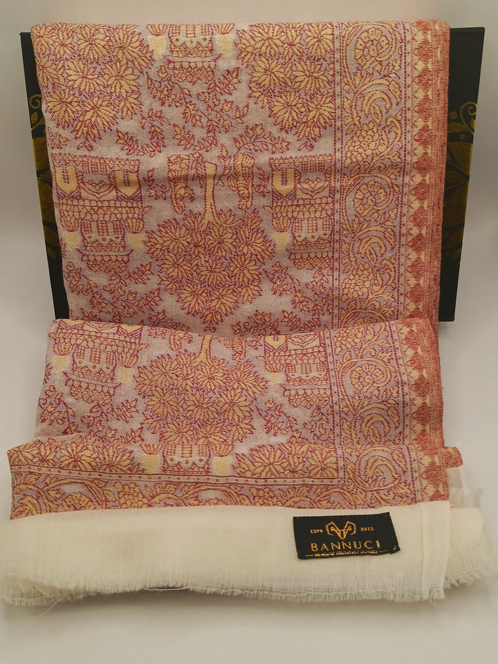 Toosh Kani Shawl With Khadi Pattern