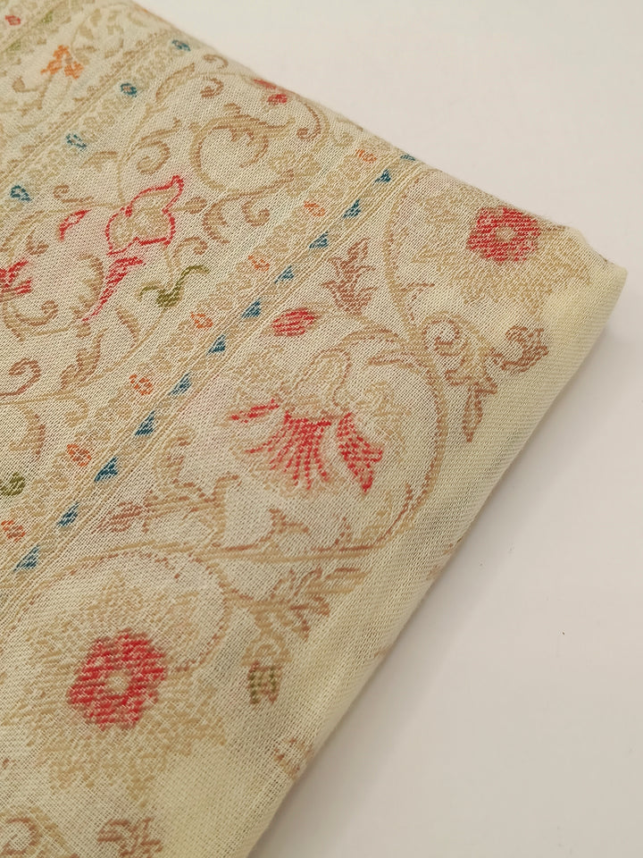 Premium Quality Extremely Soft Kani Shawl With Khadi Pattern