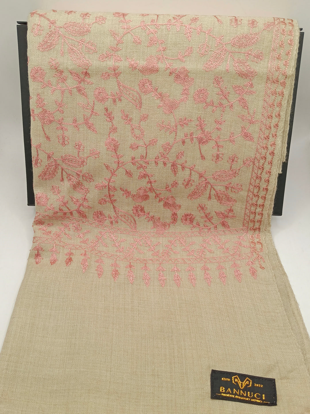 Premium Quality Embroidered Pashmina Cashmere Shawl With Ari Work