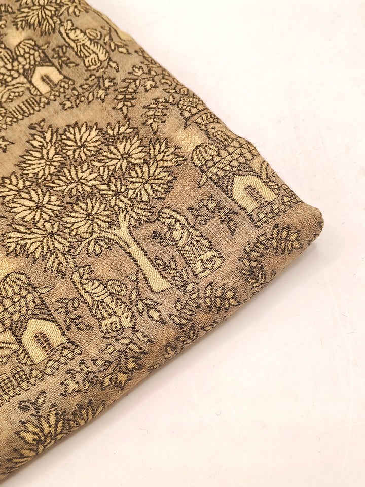 Toosh Kani Shawl With Khadi Pattern