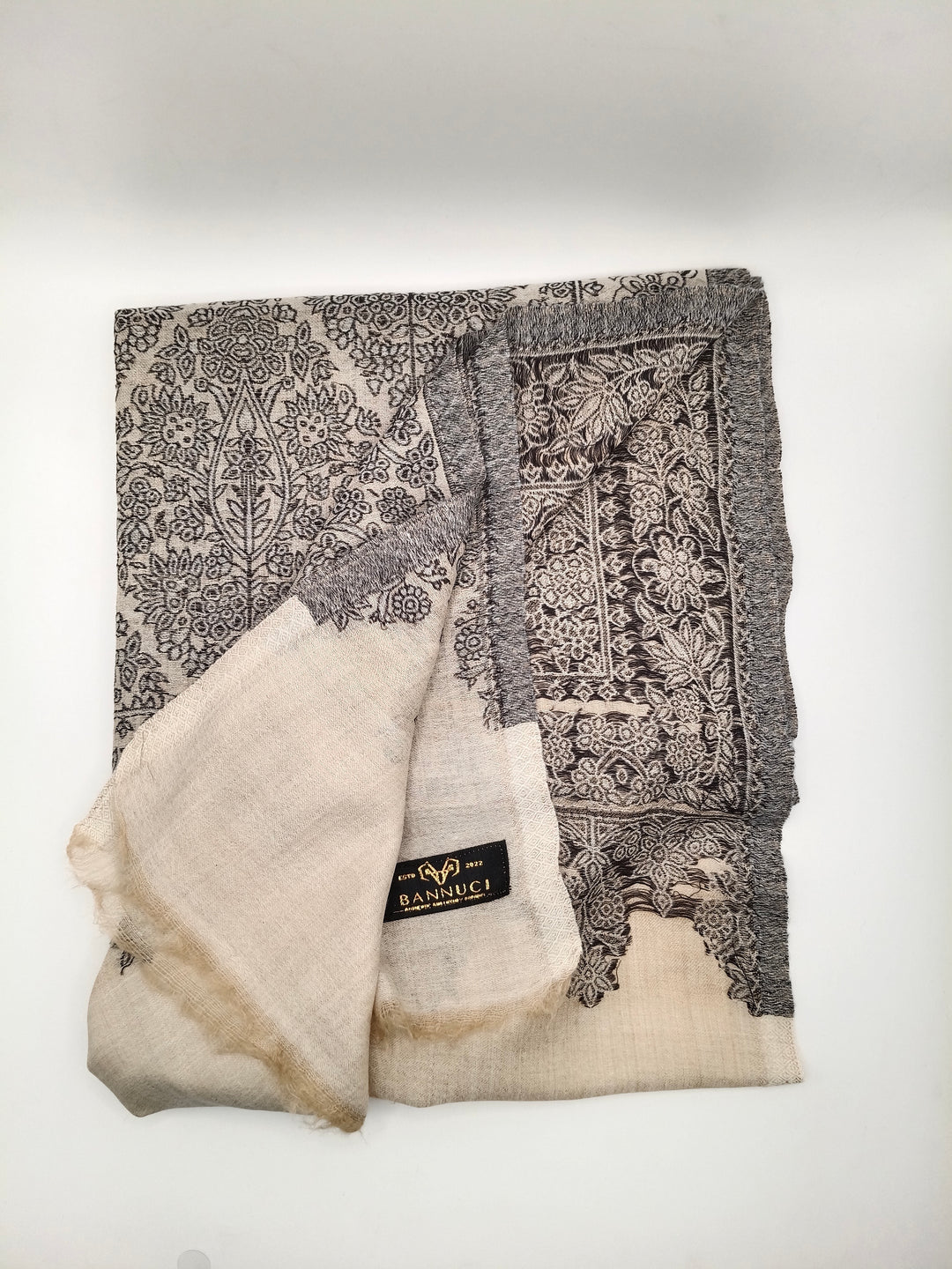 Extremely Soft Pashmina Kani Shawl With Khadi Pattern