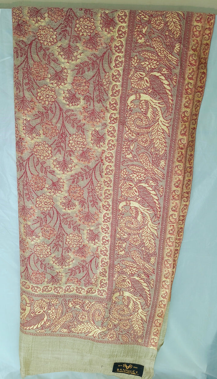 Toosh Kani Shawl With Khadi Pattern