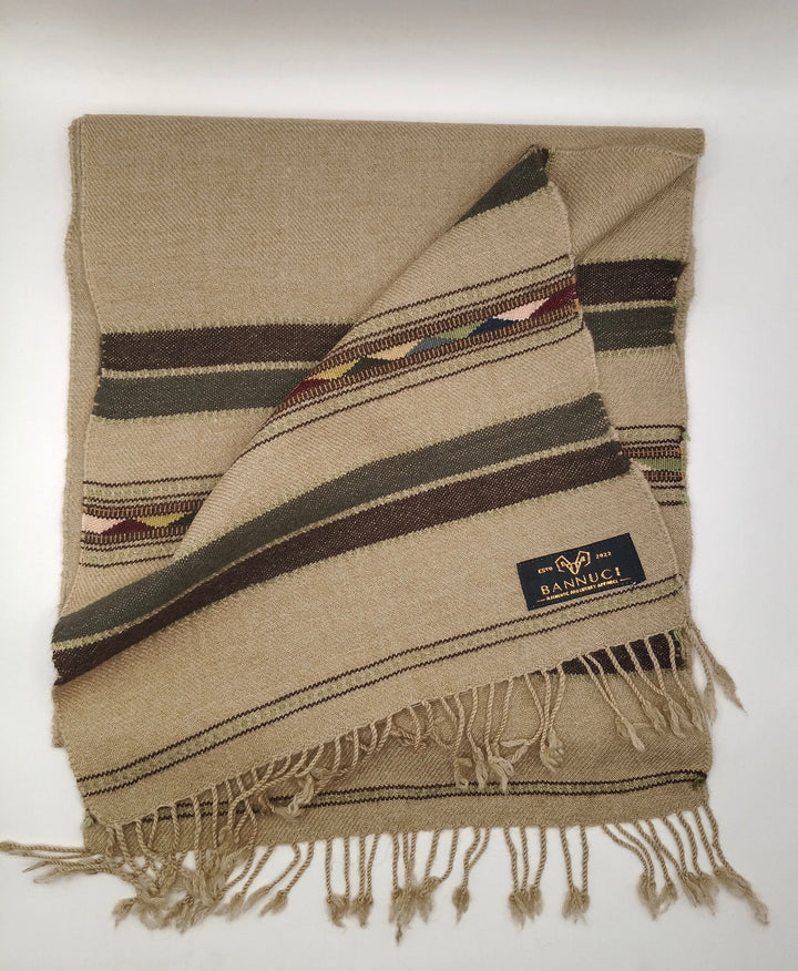 Premium And Soft Light Brown Stripped Design muffler