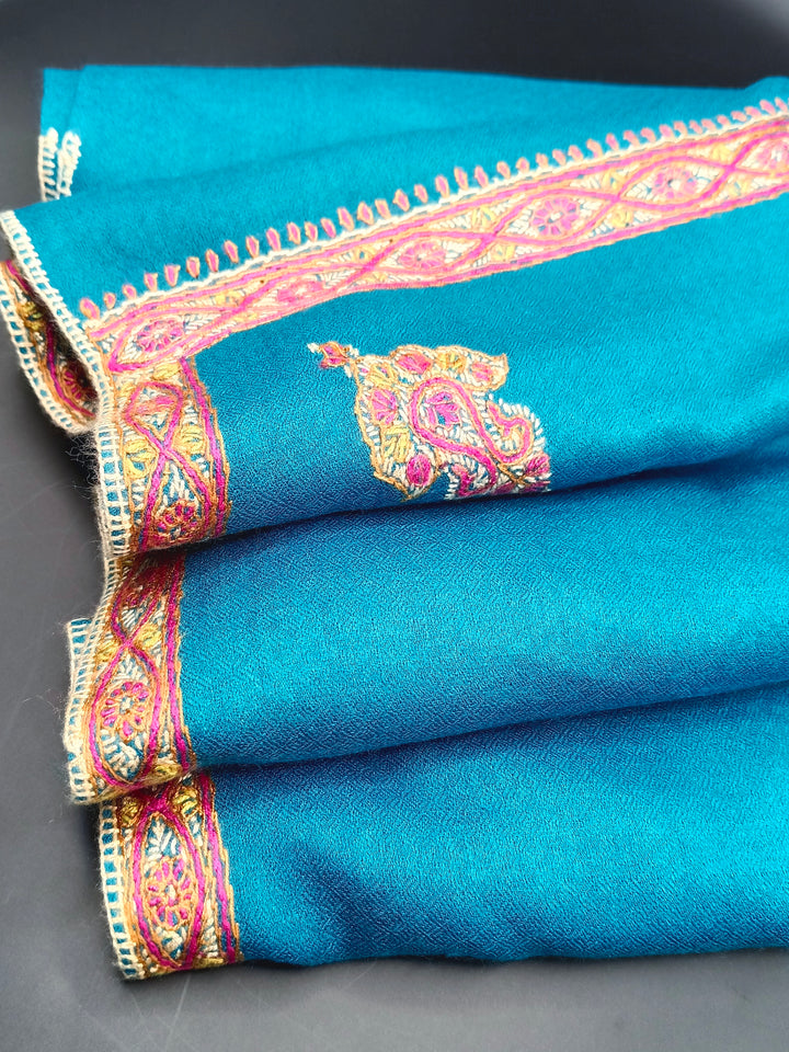 Hand Embroidered Original Toosh Shawl With Border