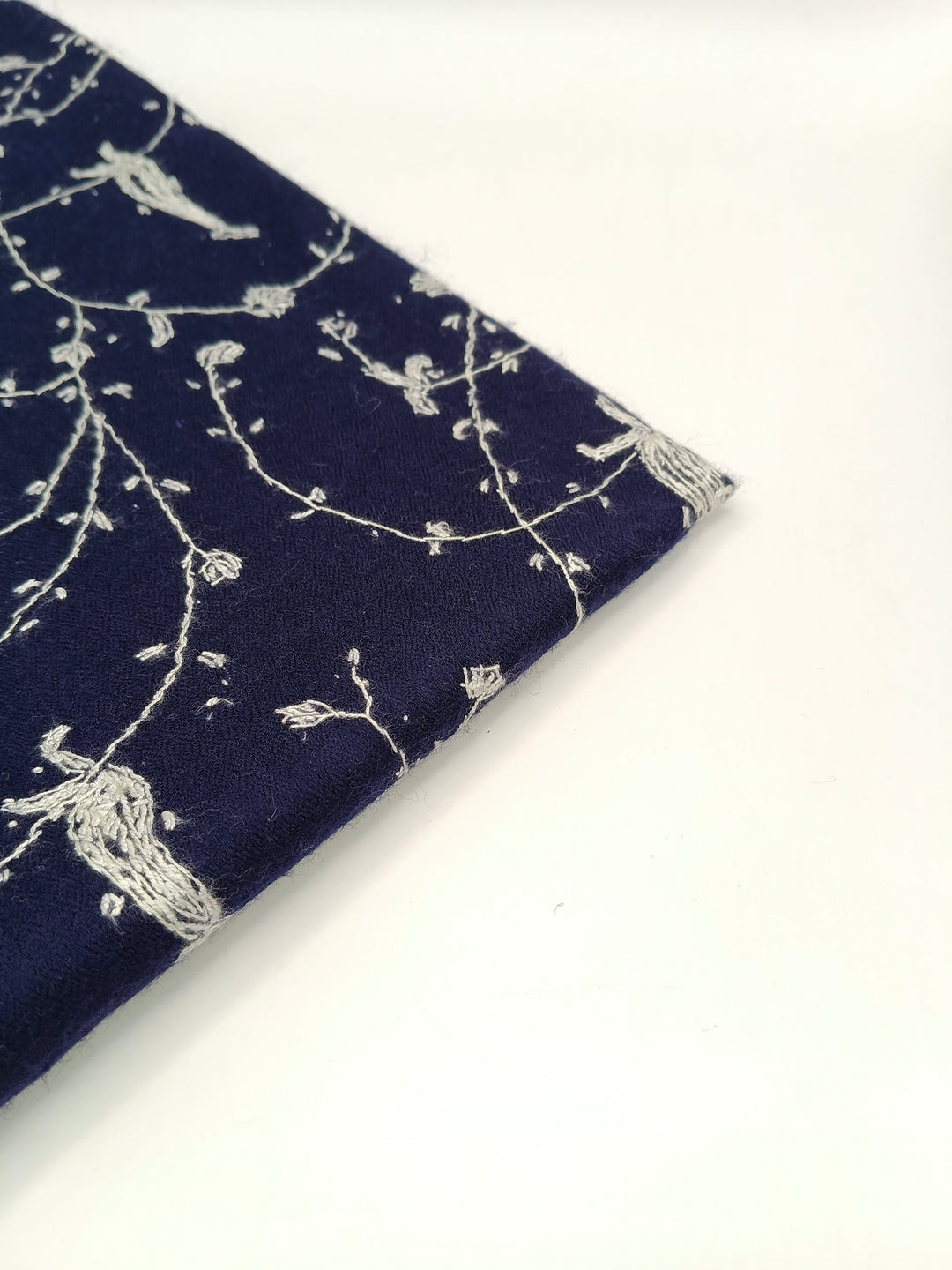 Premium And Extremely Soft Original Handmade Sui Needle Jaal Pure Blue Toosh Shawl