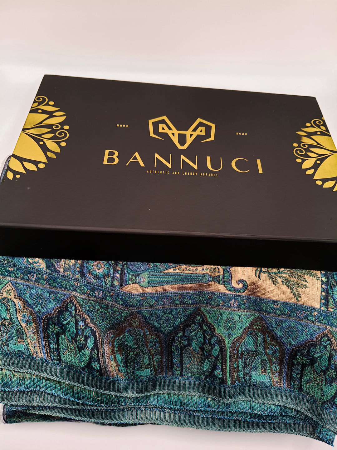 Premium Green Moonlight Woven Pashmina Cashmere Shawl