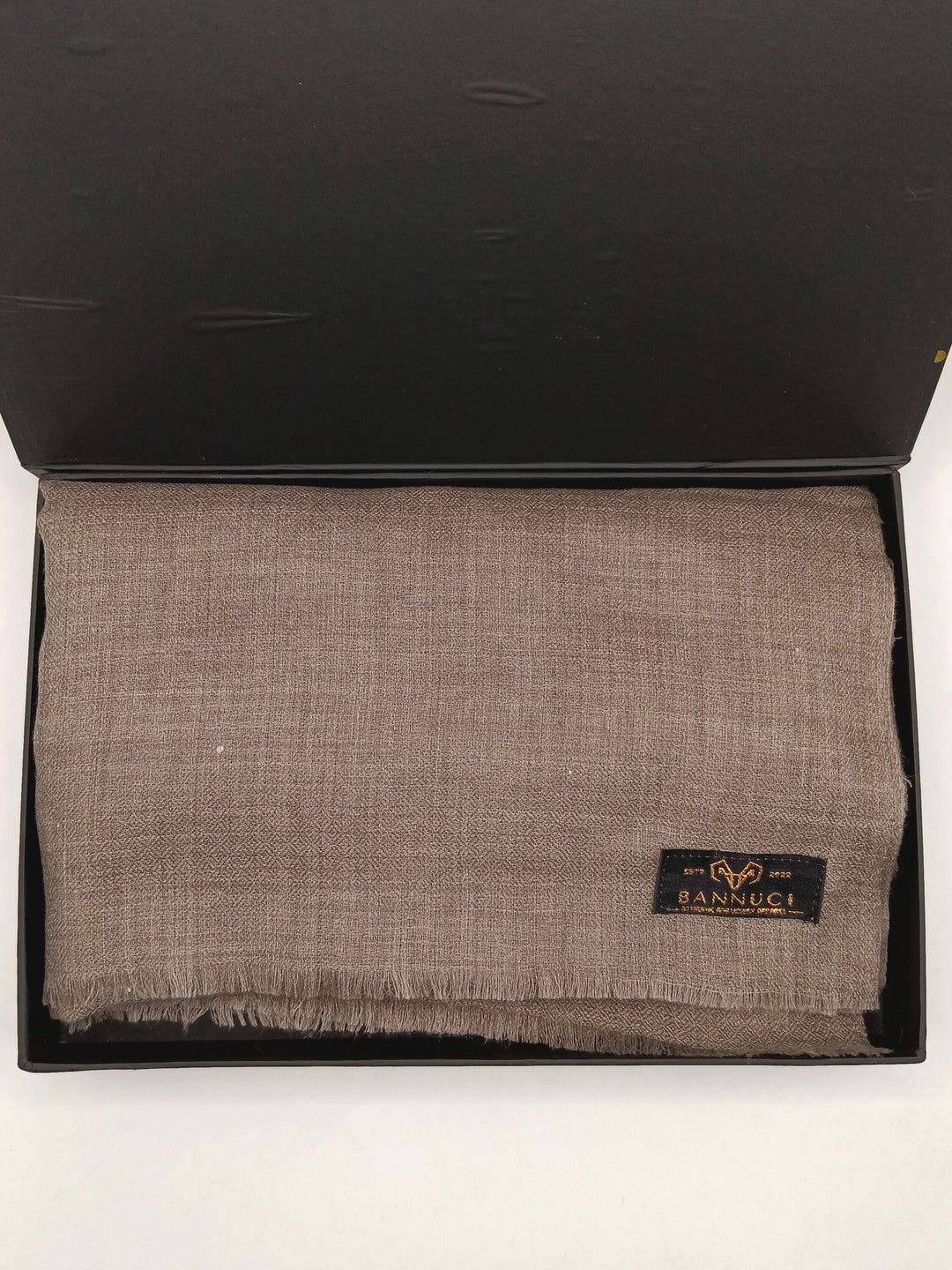 Premium Quality Extremely Soft Pure Toosh Dark Grey Shawl With Chashme Bulbul Design
