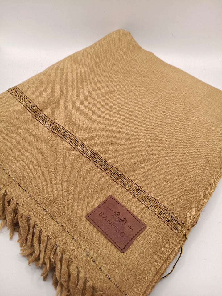 Supreme Quality Gray Pure Angora Rabbit Striped Woolen Shawl