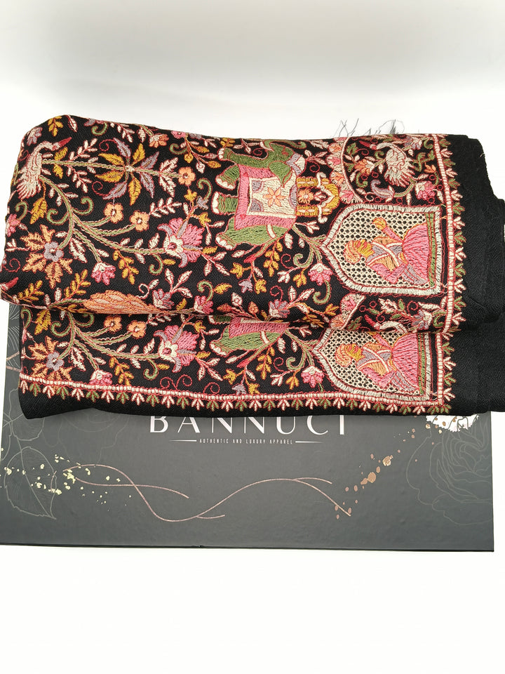 Premium Quality Multicolor Full Jaal Jama Sozni Embroidery Pashmina Shawl