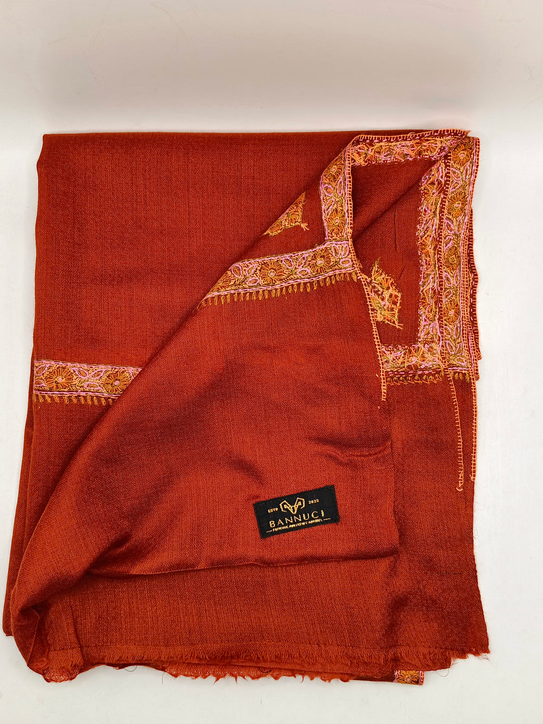 Hand Embroidered Original Toosh Shawl With Border