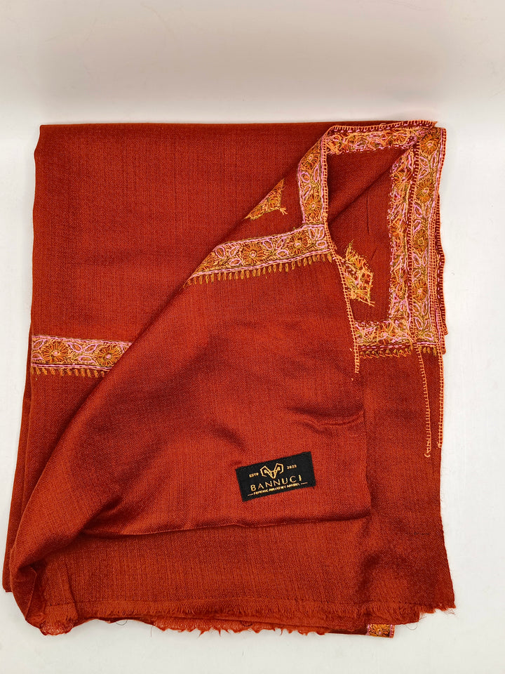Hand Embroidered Original Toosh Shawl With Border