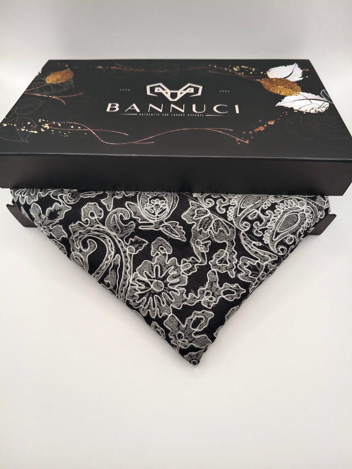 Premium Quality Black Embroidered Kani Pashmina Cashmere Shawl