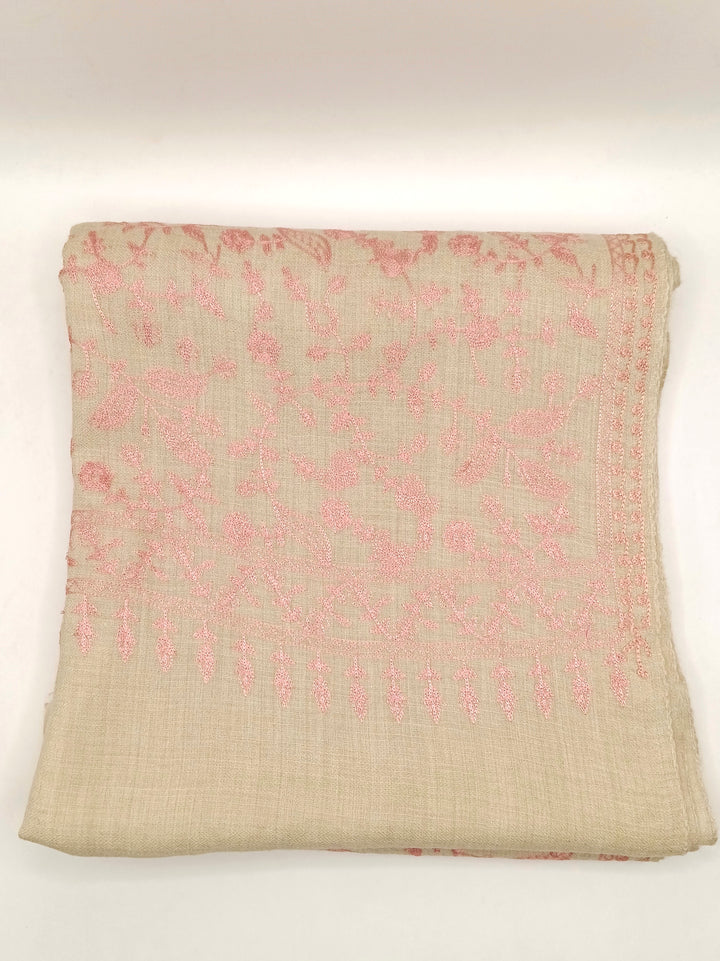 Premium Quality Embroidered Pashmina Cashmere Shawl With Ari Work