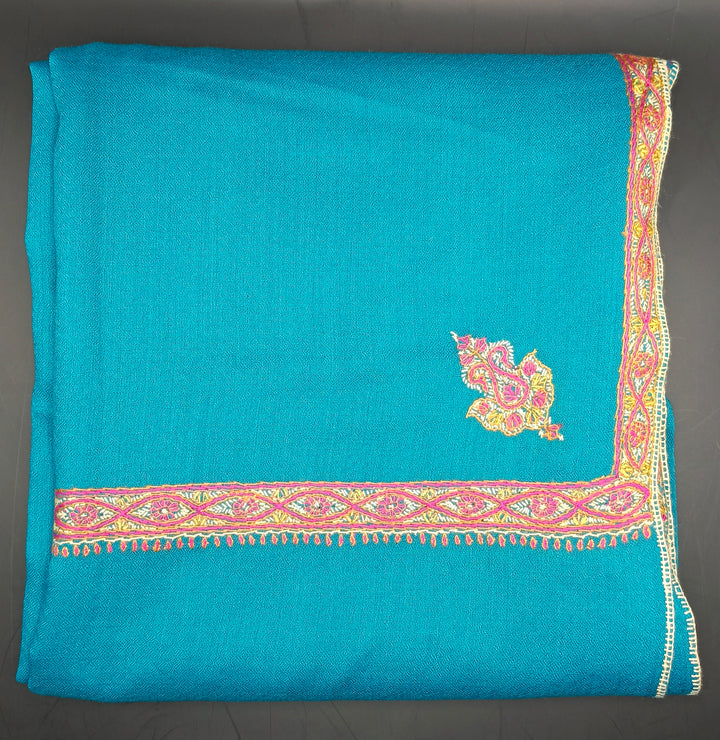 Hand Embroidered Original Toosh Shawl With Border