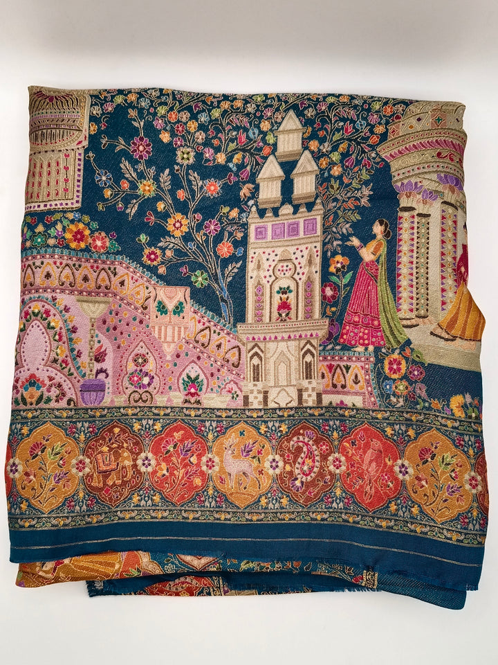 Premium Quality  Multi Mix Color kani Silk Pashmina  Shawl
