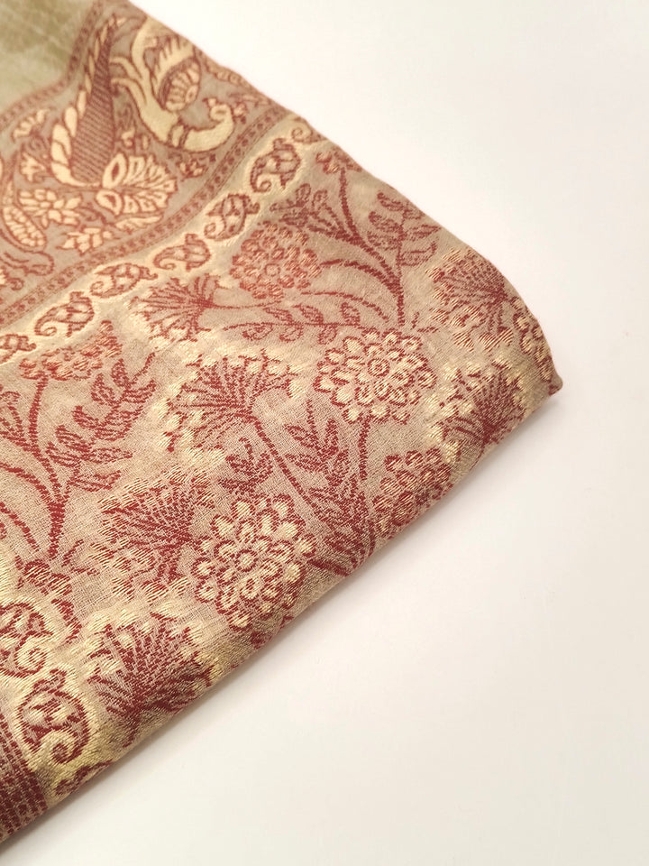 Toosh Kani Shawl With Khadi Pattern