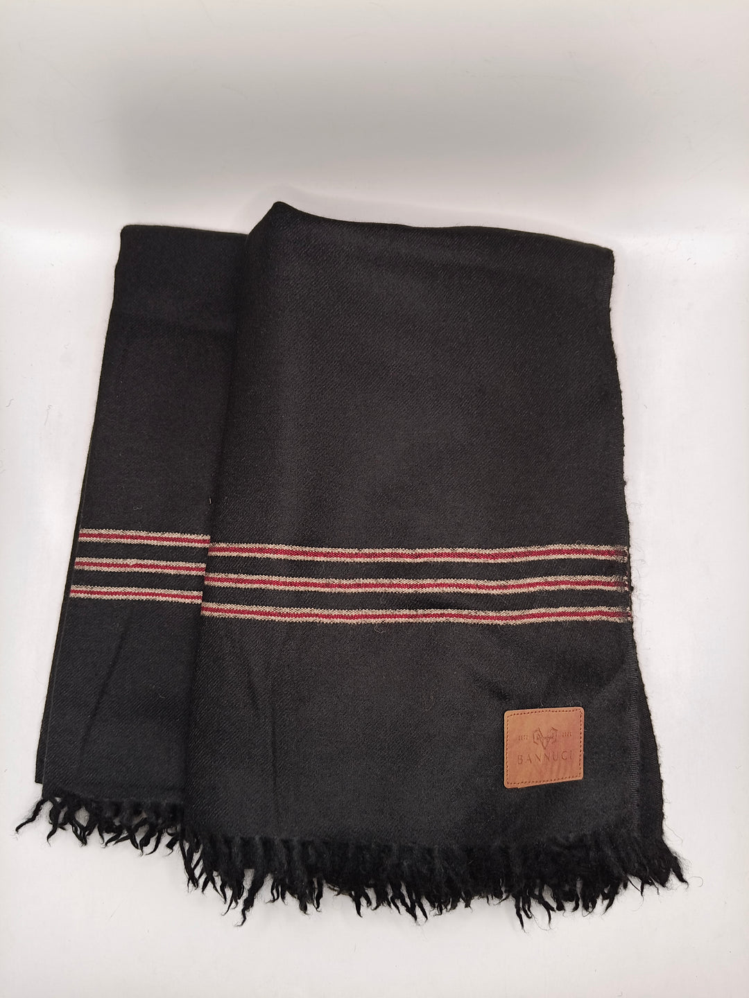 Premium Quality Multi Color Striped Double Fiber 72 Black Woolen Shawl