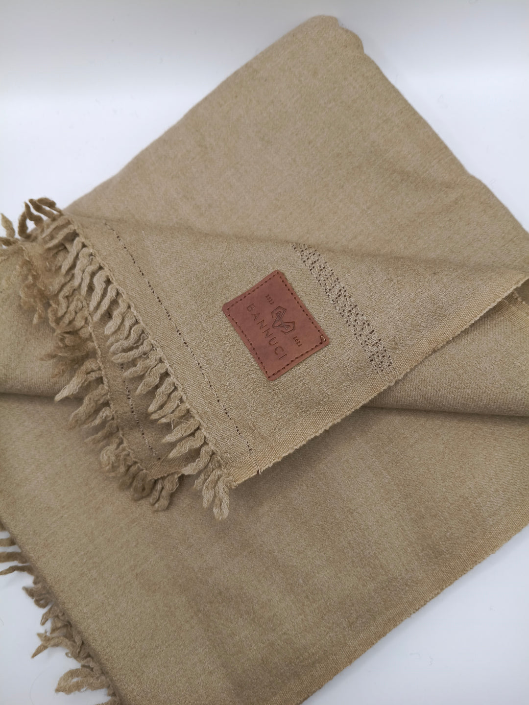 Supreme Quality Brown Pure Angora Rabbit Striped Woolen Shawl 2