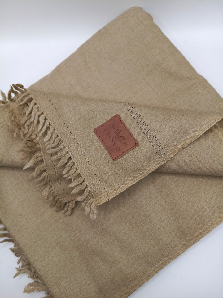 Supreme Quality Brown Pure Angora Rabbit Striped Woolen Shawl 2