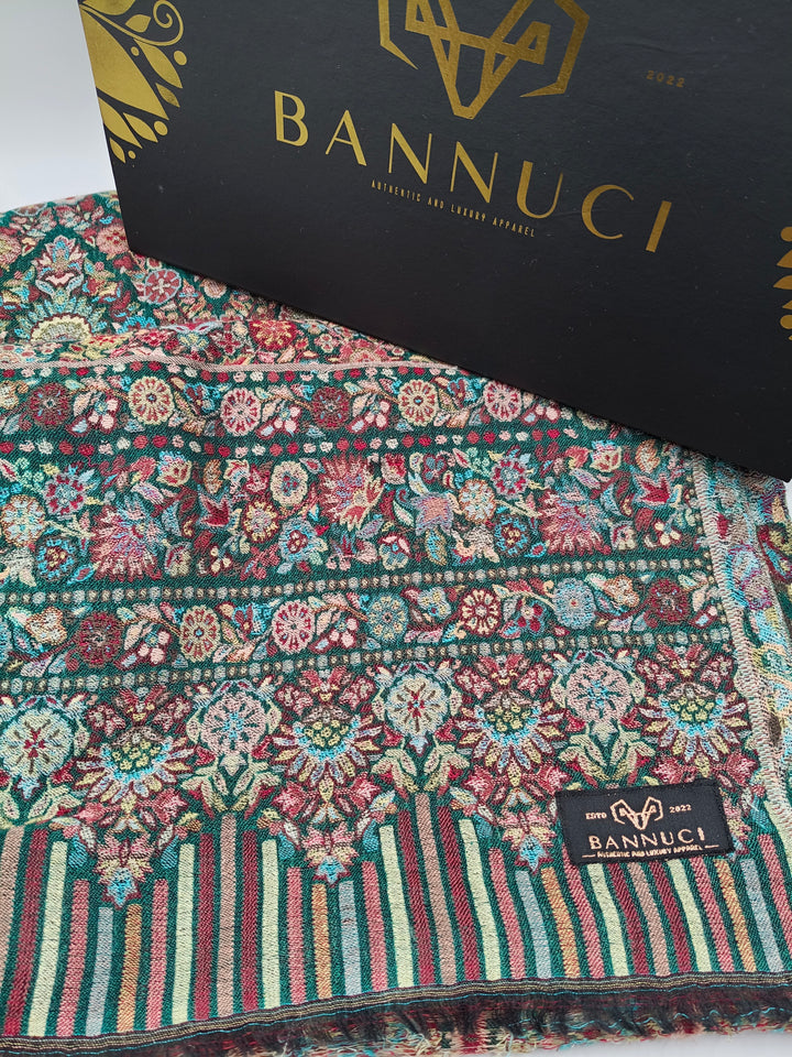 Premium Quality MultiColor Floral Kani Pashmina Cashmere Shawl 2