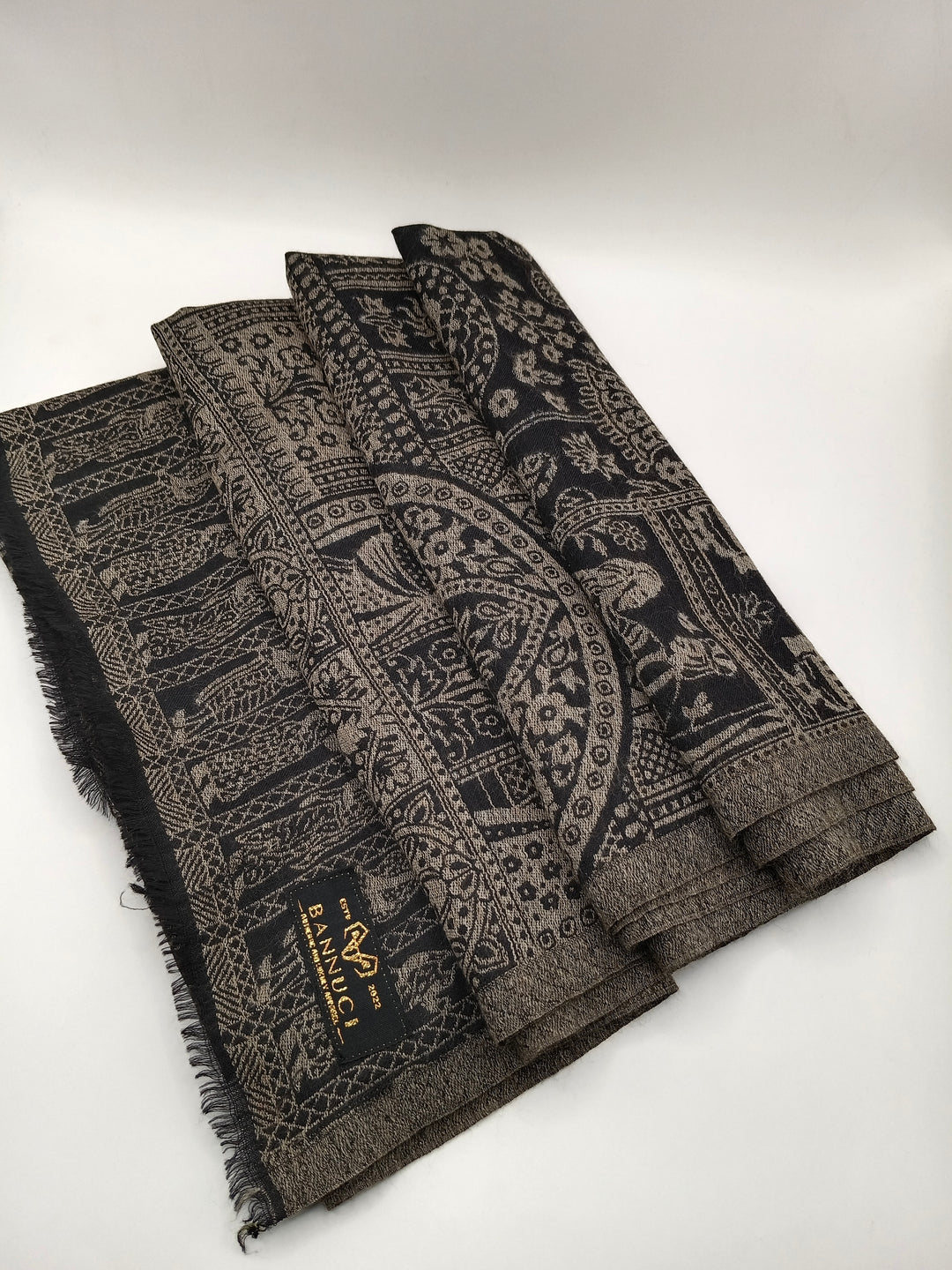 Extremely Soft Pashmina Kani Shawl With Khadi Pattern