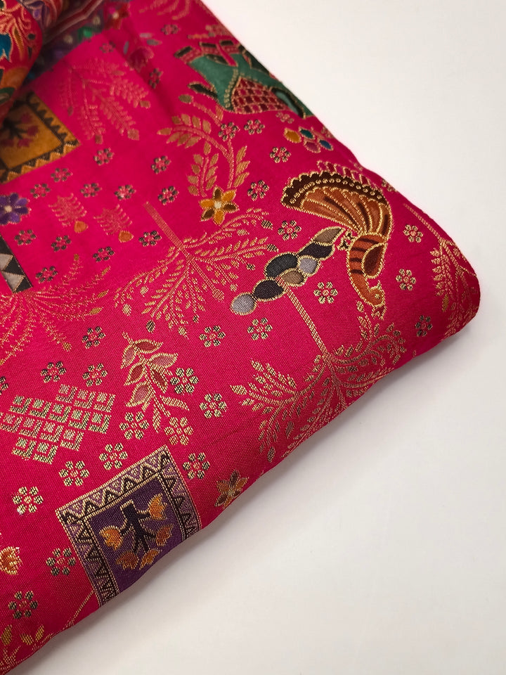 Premium Quality  Multi Mix Maroon Color kani Silk Pashmina  Shawl