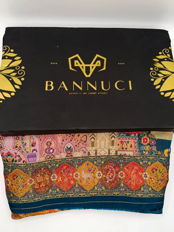 Premium Quality  Multi Mix Color kani Silk Pashmina  Shawl
