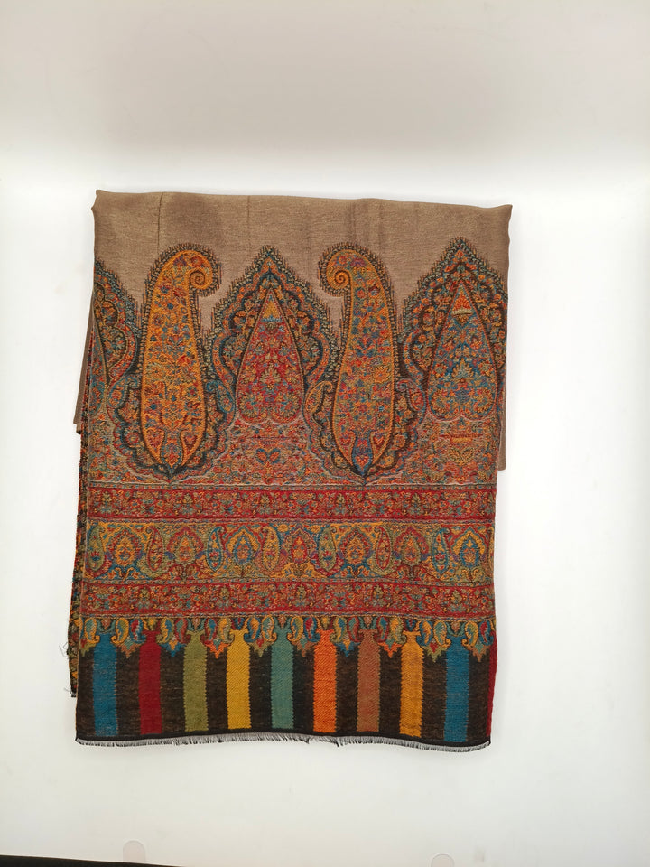 Premium Quality Moonlight Mix Multi Color And Reversible kani Silk Pashmina  Shawl
