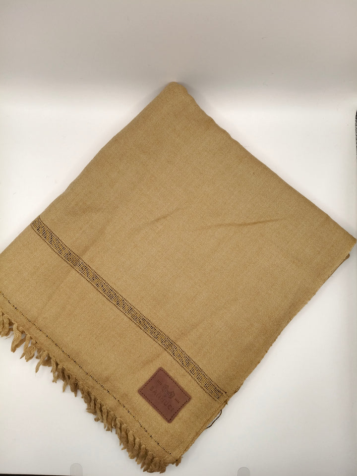 Supreme Quality Gray Pure Angora Rabbit Striped Woolen Shawl