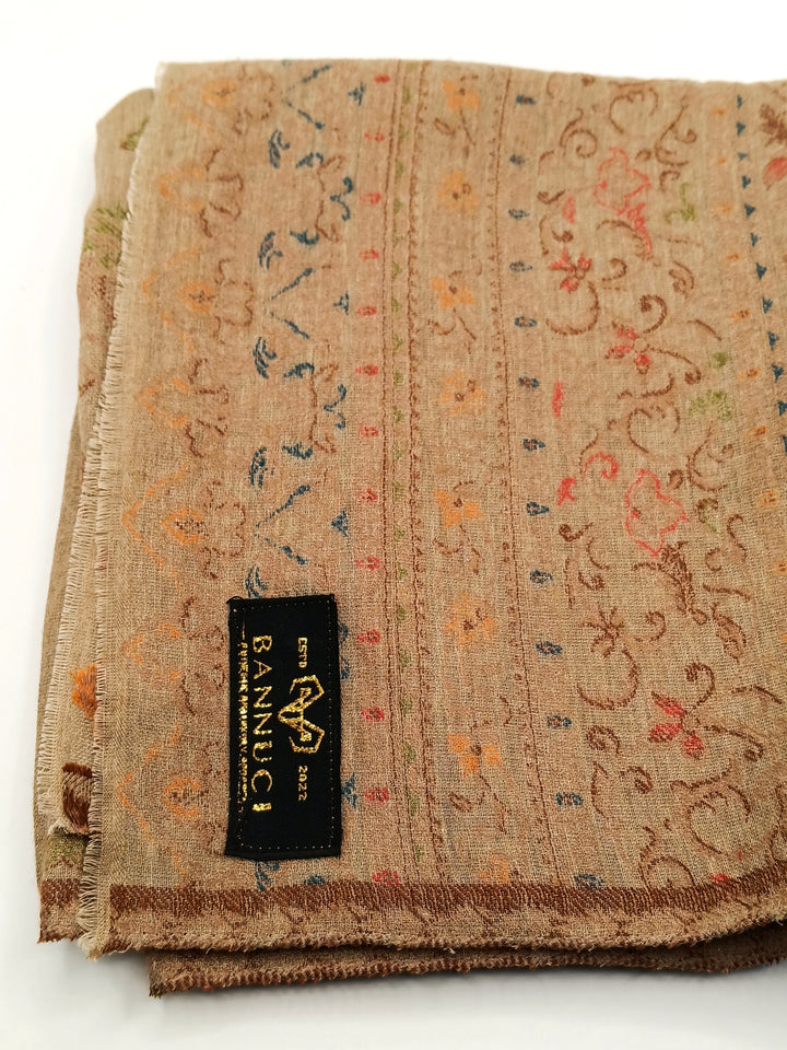 Extremely Soft Pashmina Kani Shawl With Khadi Pattern