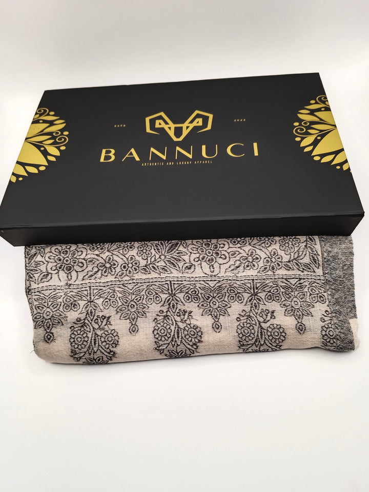 Extremely Soft Pashmina Kani Shawl With Khadi Pattern