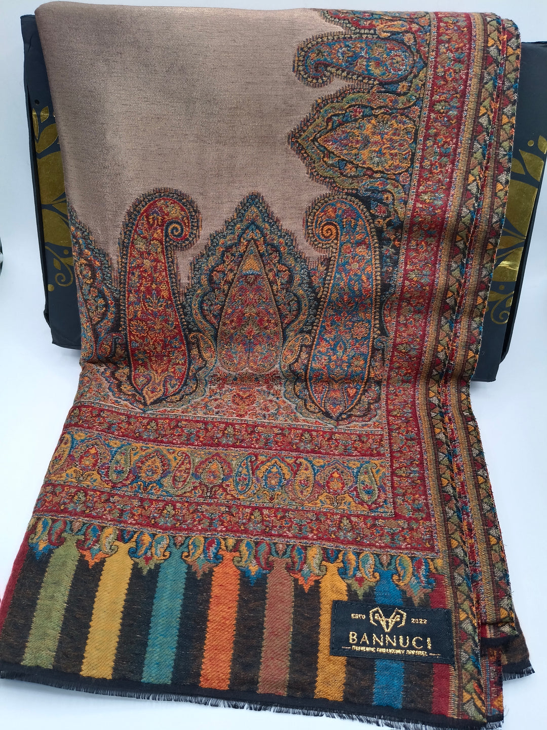 Premium Quality Moonlight Mix Multi Color And Reversible kani Silk Pashmina  Shawl