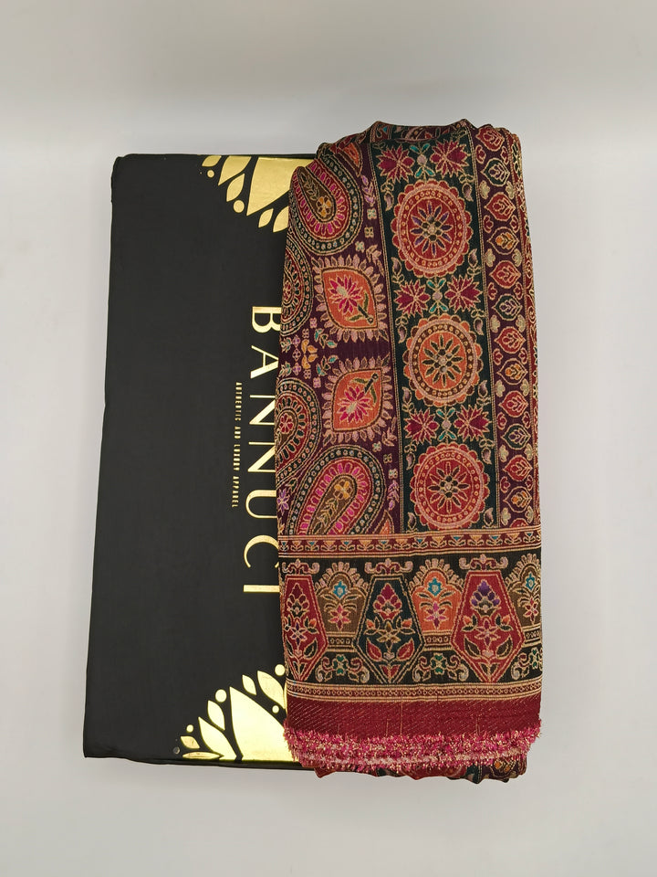 Premium Quality  Multi Mix Color kani Silk Pashmina  Shawl