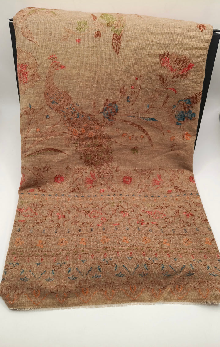 Extremely Soft Pashmina Kani Shawl With Khadi Pattern