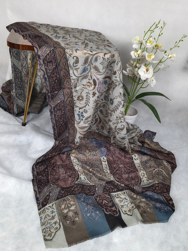 Premium Quality Kalmkar Shawl With Machine Ari Work