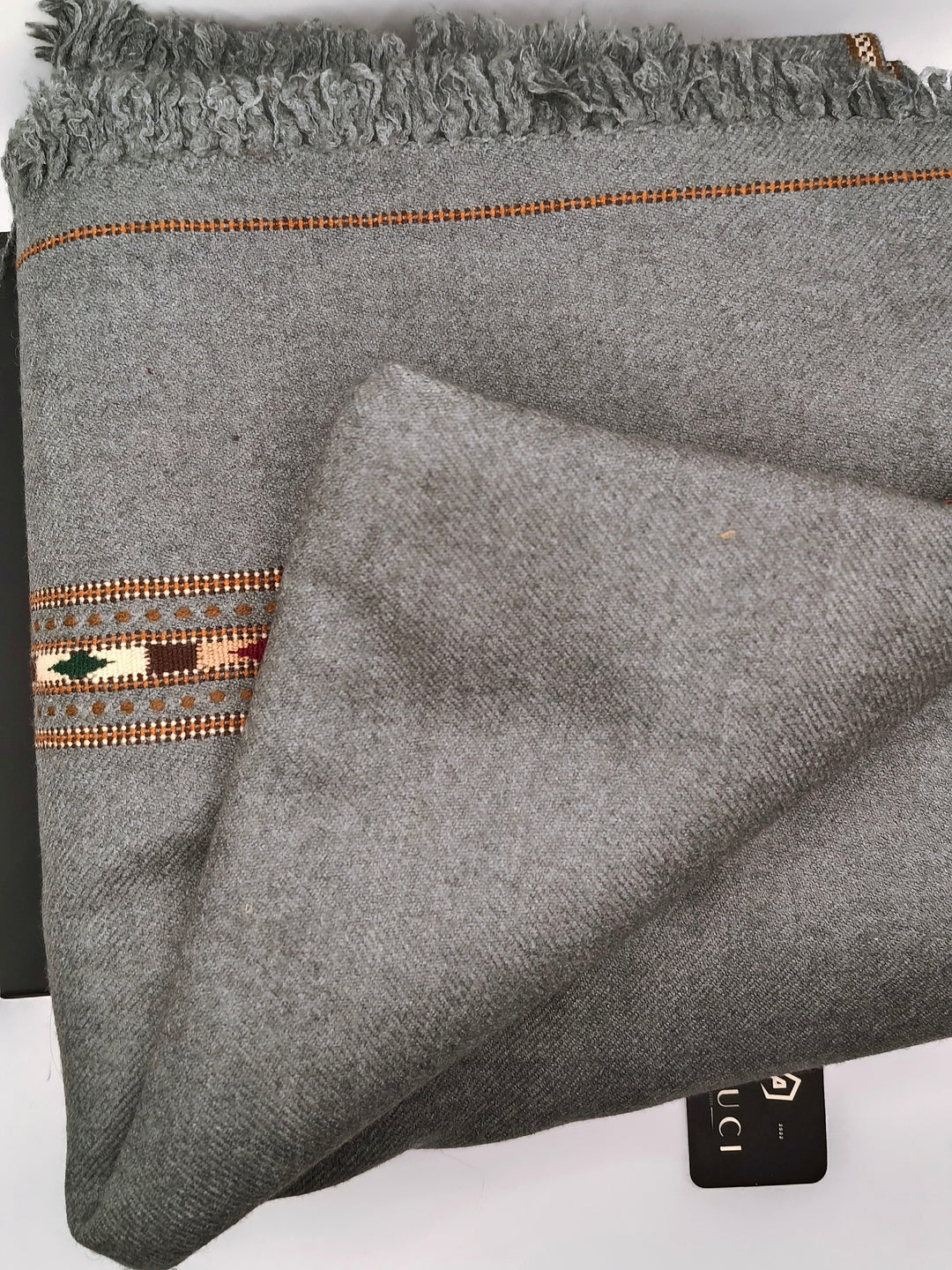 Premium Quality Light Gray Pure/High Grade 48 Fiber Shawl