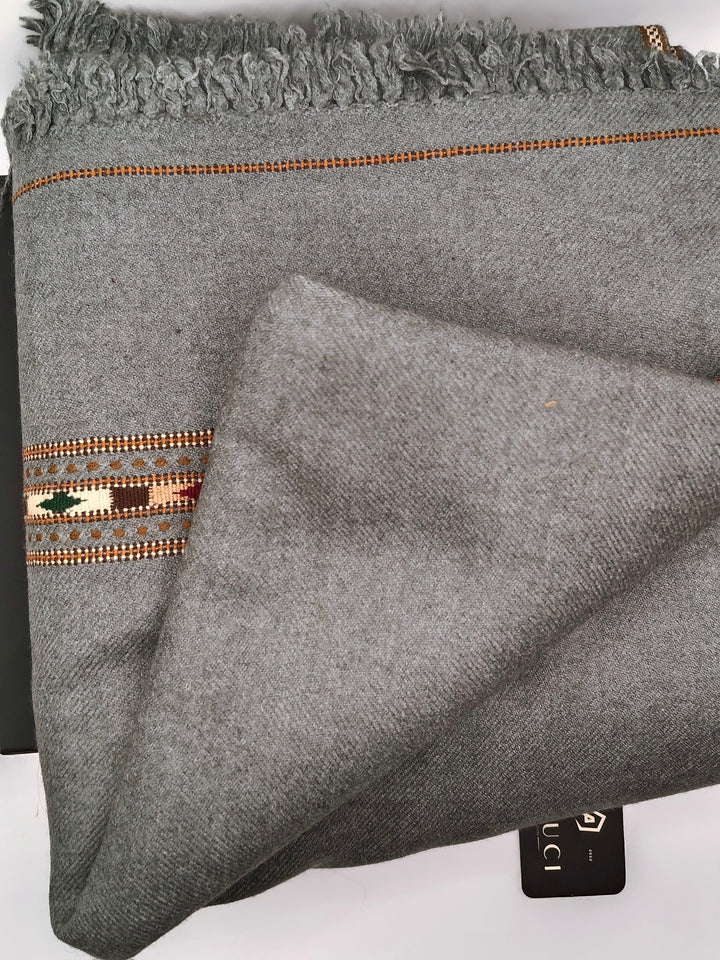Premium Quality Light Gray Pure/High Grade 48 Fiber Shawl