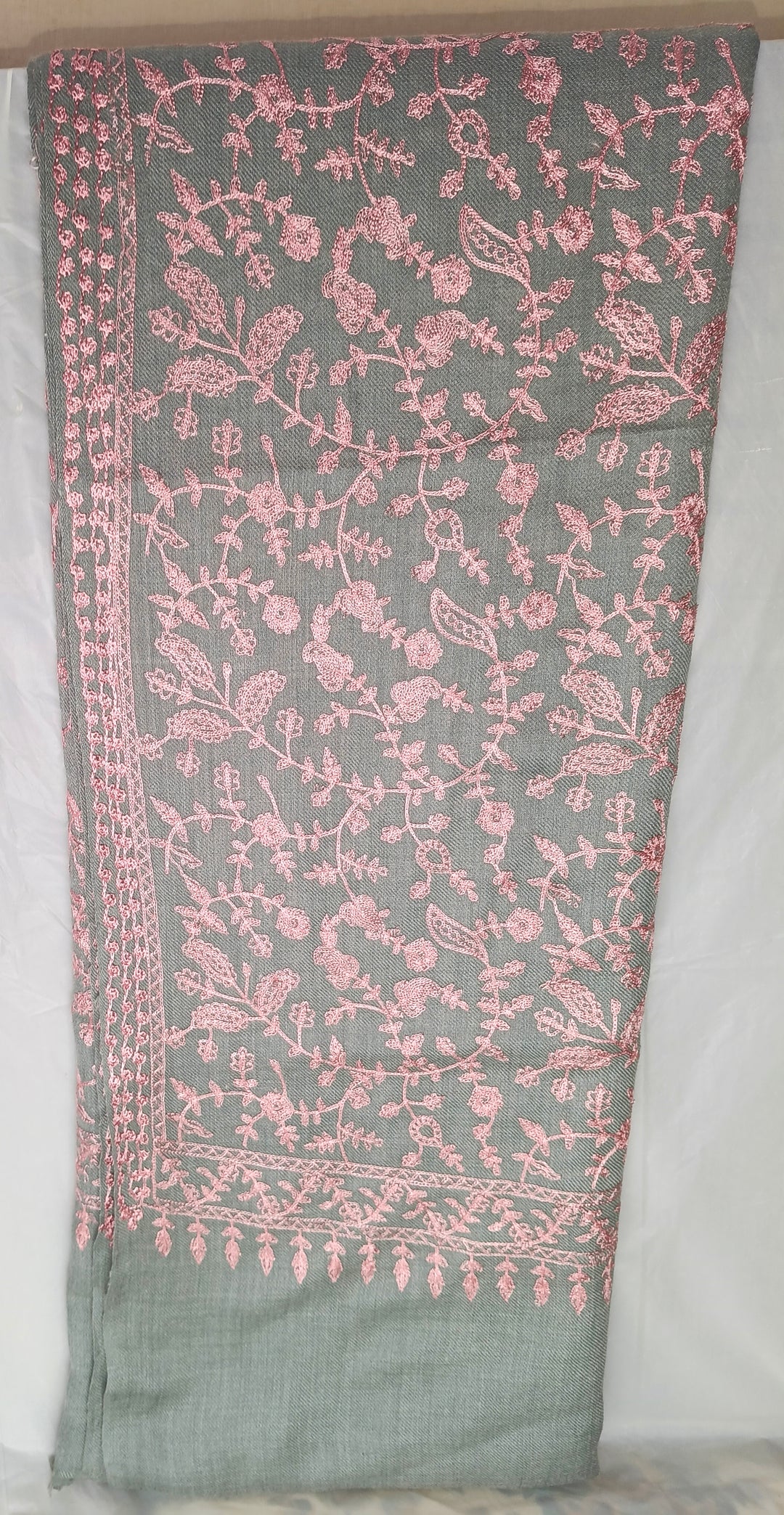 Embroidered Pashmina Shawl With Ari Work