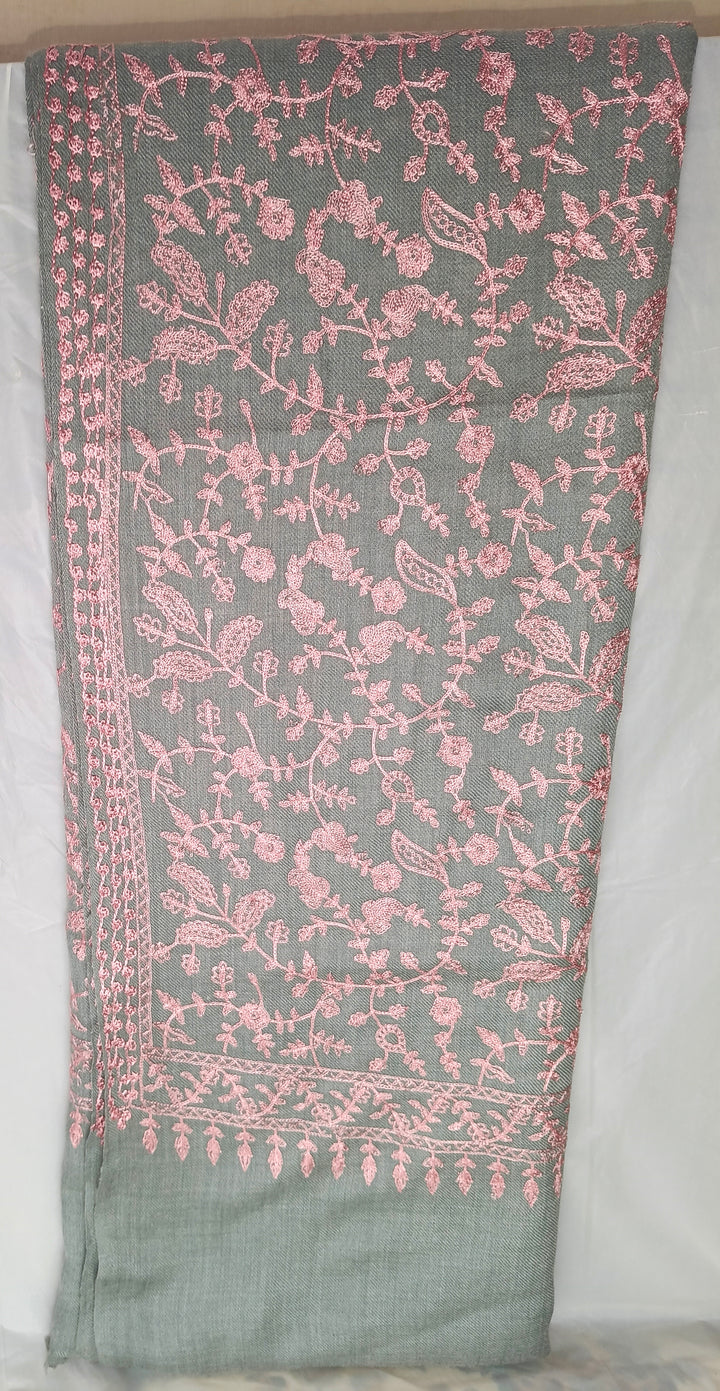 Embroidered Pashmina Shawl With Ari Work