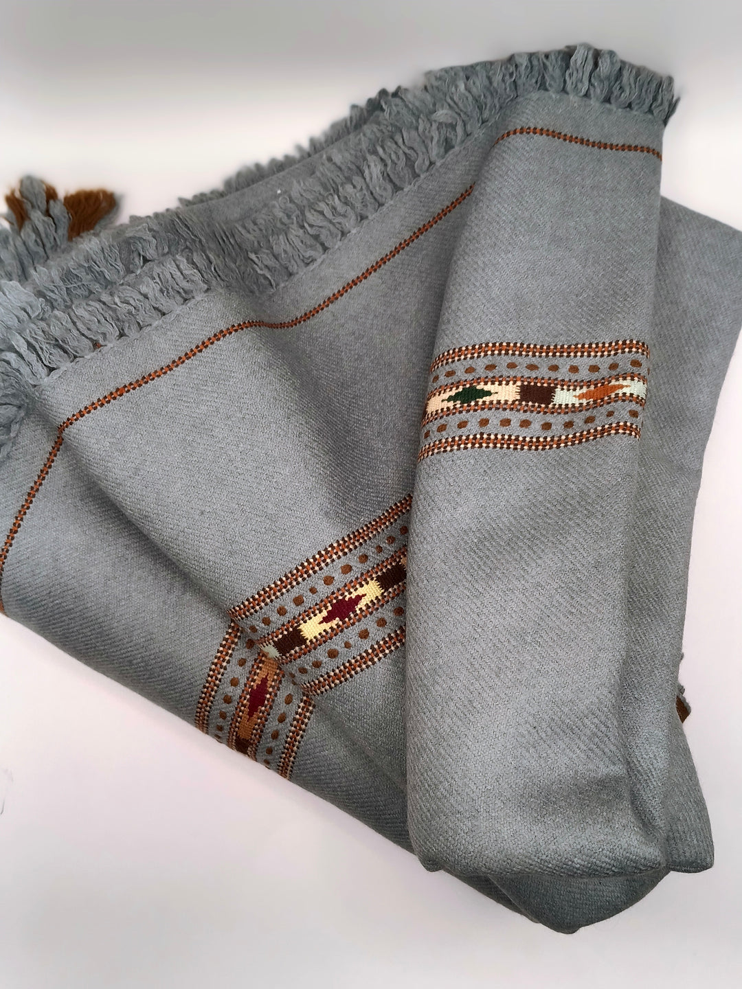 Premium Quality Light Blue Pure/High Grade 48 Fiber Shawl