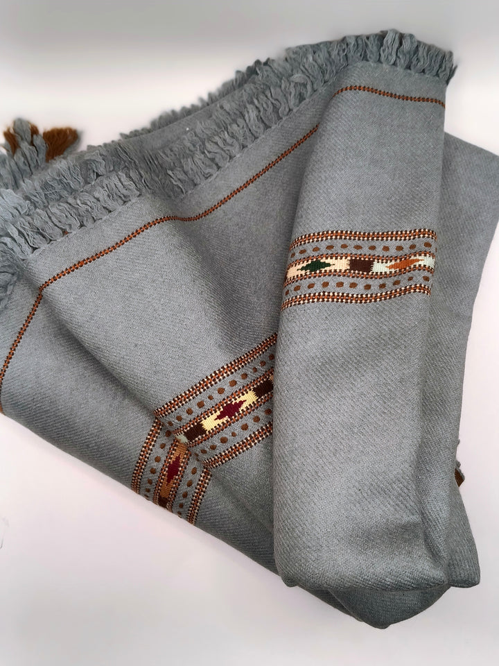 Premium Quality Light Blue Pure/High Grade 48 Fiber Shawl
