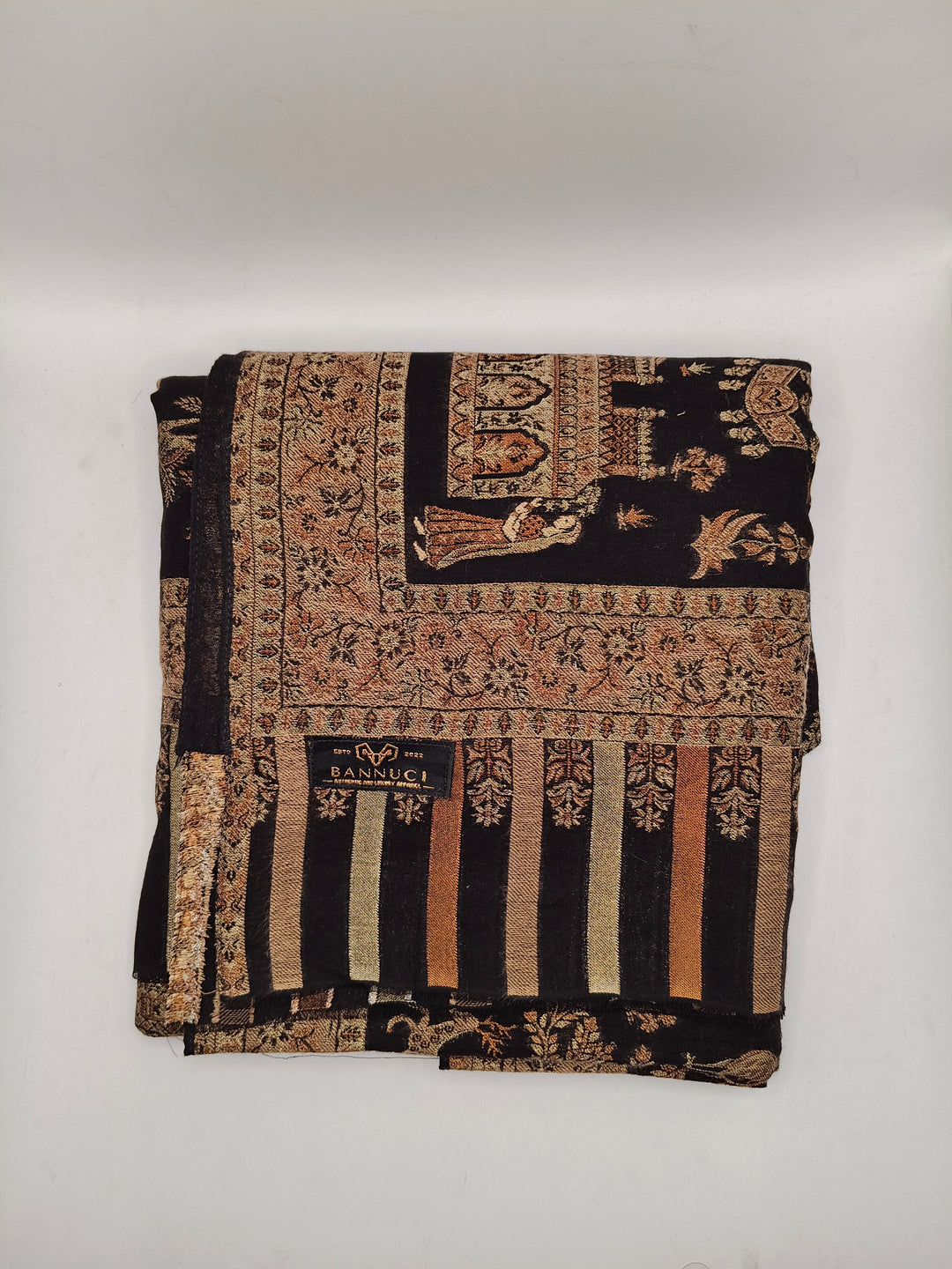 Premium Quality  Black Color kani Pashmina  Shawl