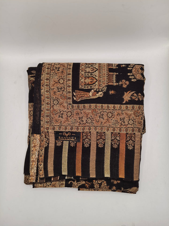 Premium Quality  Black Color kani Pashmina  Shawl