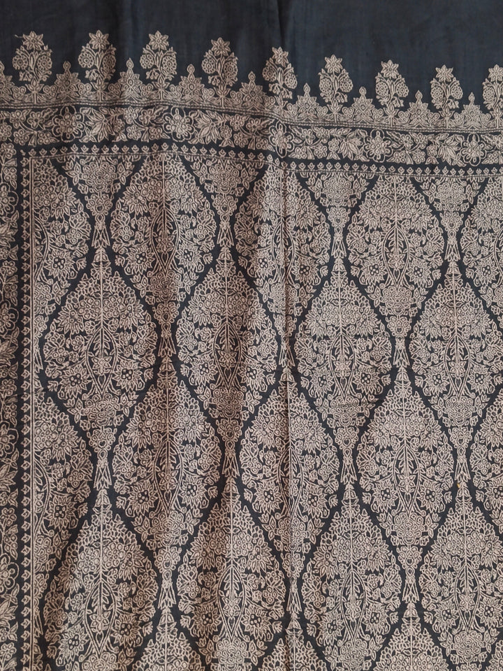 Premium Black Woven Kani Pashmina Cashmere Scarf 3