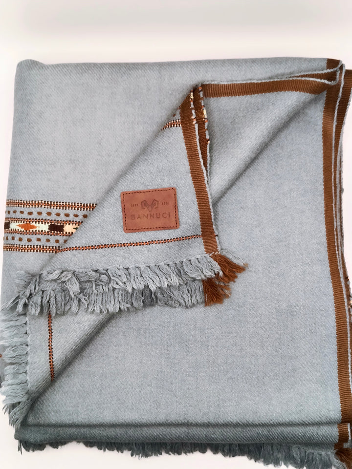 Premium Quality Light Blue Pure/High Grade 48 Fiber Shawl