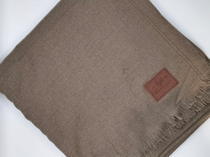 Premium Quality Brown Plain Pashmina Cashmere Shawl