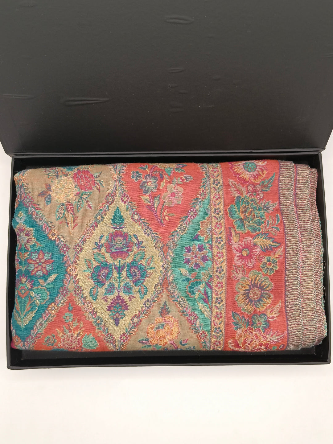 Silk Based Kani Weave Pashmina Cashmere Shawl