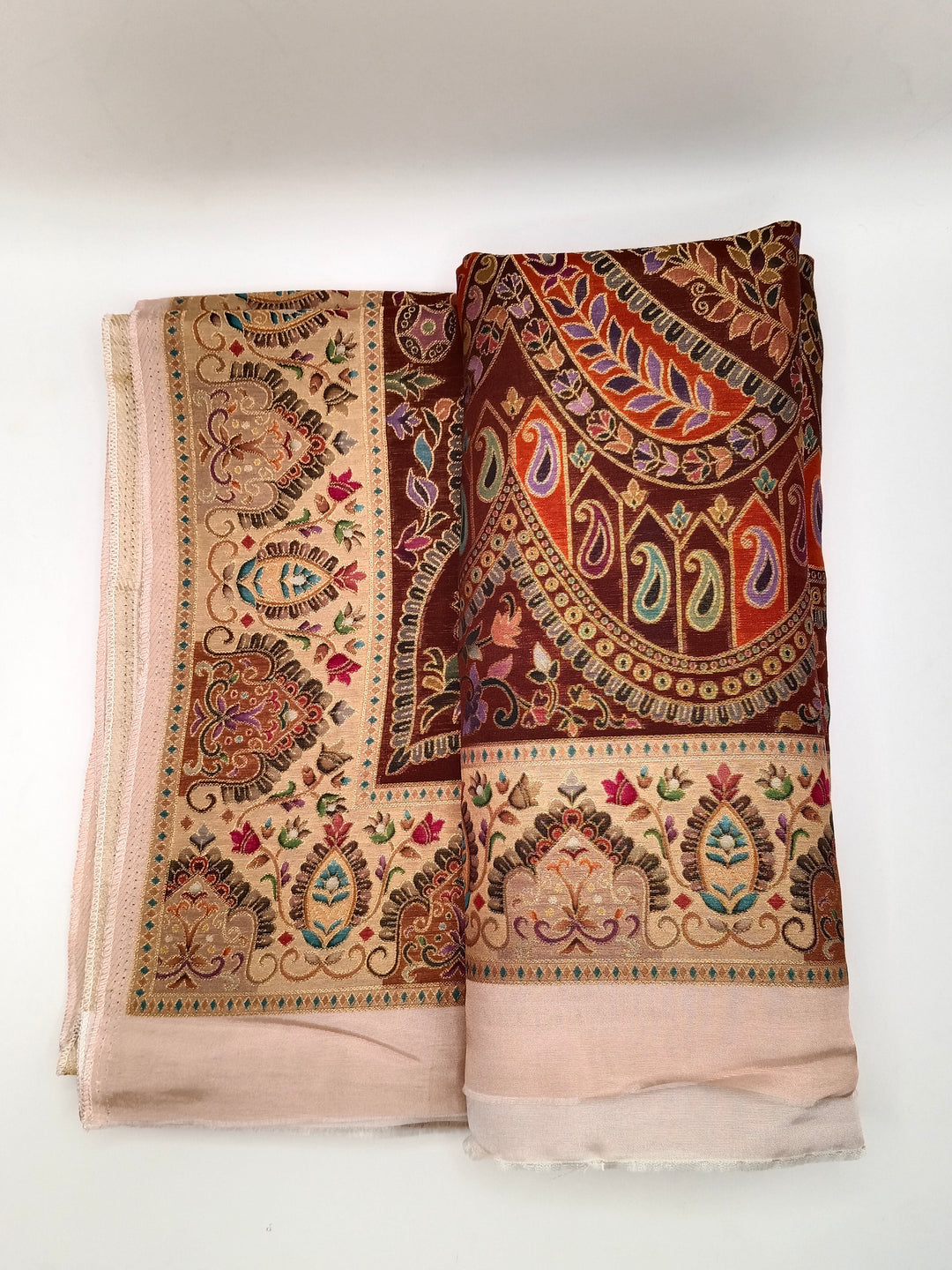 Premium Quality  Multi Mix Pink Color kani Silk Pashmina  Shawl