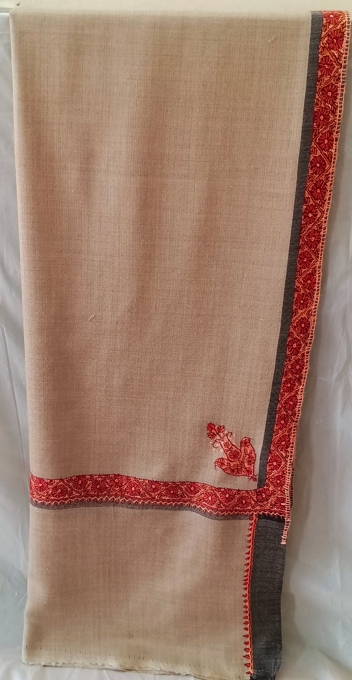 Hand Embroidered Original Toosh Shawl With Border